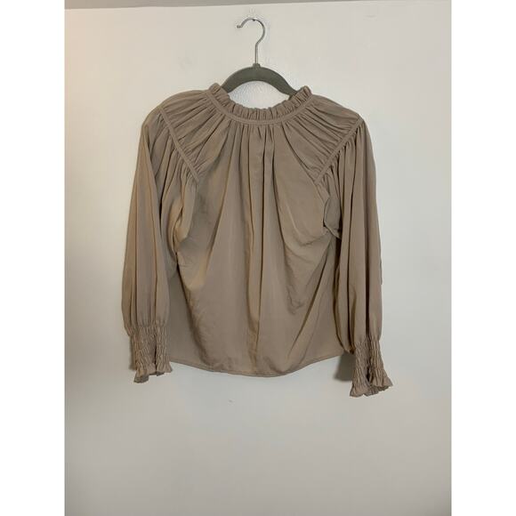 Pleat. Blair Blouse‎ Taupe size 14 - Picture 5 of 5